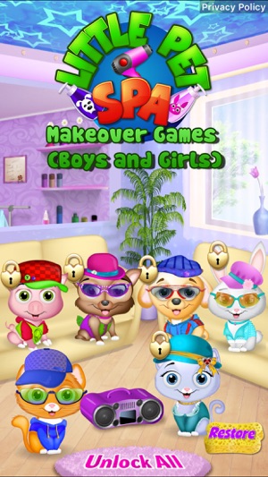 Little Pet Spa - Makeover Games (Boys an