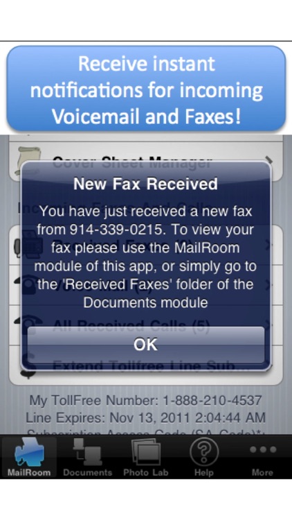 My Toll Free Number - with VoiceMail and Fax