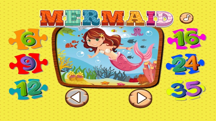 Mermaid Princess Puzzle Sea Animals Jigsaw for kid