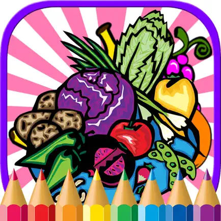 Food Fruit Coloring Page Drawing Book for Kids Cheats