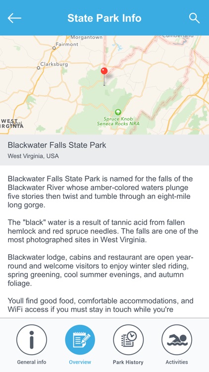 West Virginia National Parks & State Parks