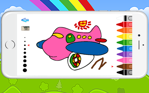 Painting Games for Kids - Aeroplane Coloring Pages screenshot 2
