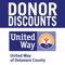 The United Way of Delaware County Donor Discount mobile app is our way of saying “thank you” to donors that generously give back to our community