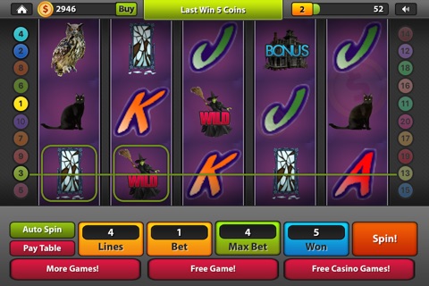 Halloween Horror Slots - Realistic Vegas Casino Slot Machine Game Play screenshot 2