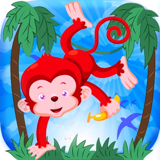 Monkey Jump For banana Icon