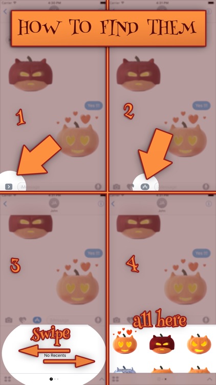 Cat O'Lanterns - Halloween Cat Pumpkins stickers screenshot-4