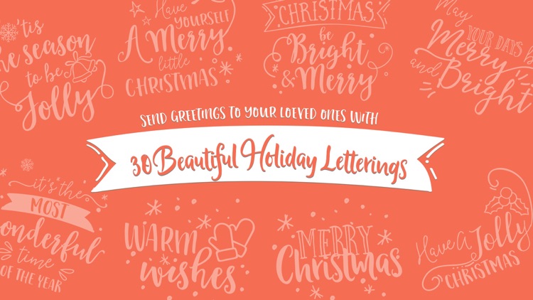 Merry Christmas Lettering Stickers