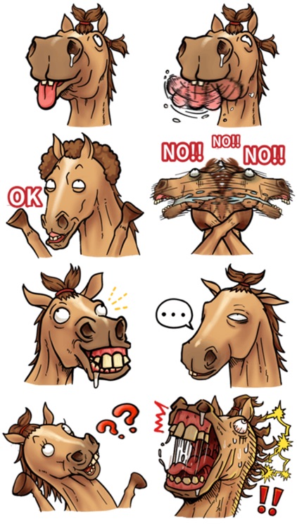 Funny Crazy Horse - Stickers for iMessage