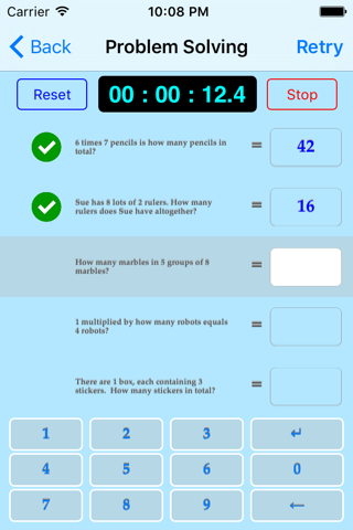 Basic Multiplication Quiz screenshot 2