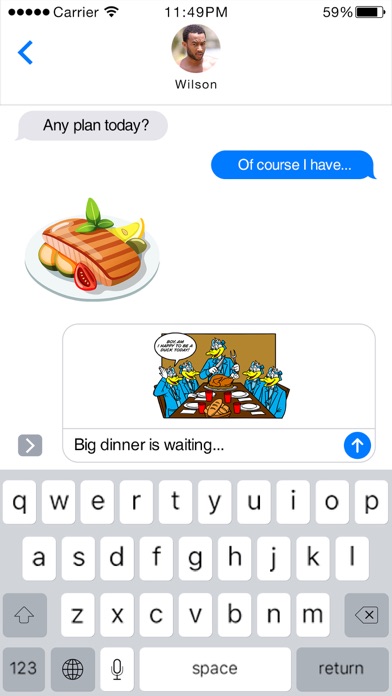 How to cancel & delete Food Stickers - Thanksgiving Food Emoji from iphone & ipad 3