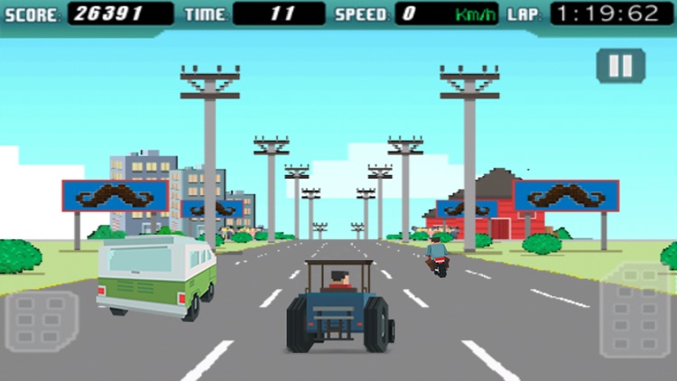 Blocky Racing - Race Block Cars on City Roads screenshot-3