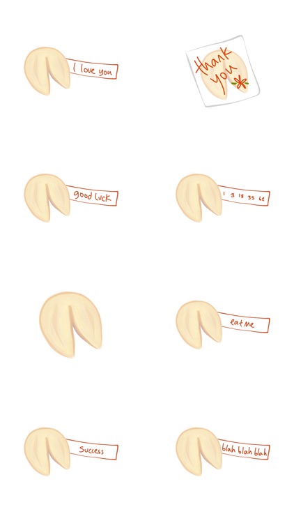 Fortune Cookie sticker emoji stickers for iMessage