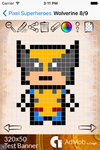 Drawing Lessons Super Heroes PixelArt screenshot 4