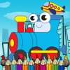 Icon Vehicle coloring book free crayon games for kids