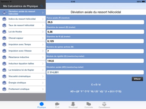 My Physics Calculator screenshot 3