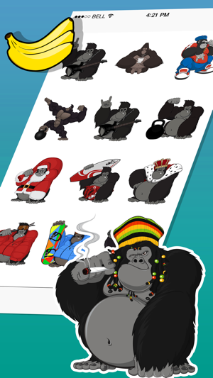 Funny Gorilla Expressions Stickers(圖2)-速報App