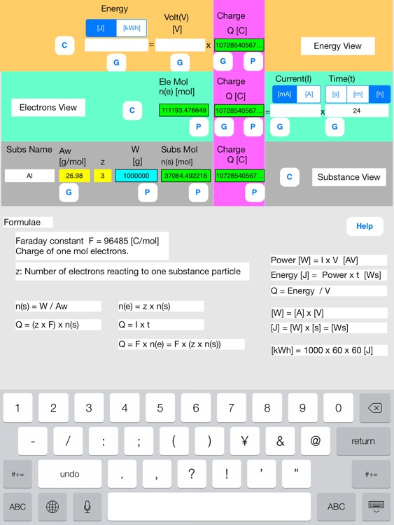 Faraday Calculator