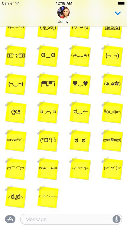 FaceMoji Notes - Funny Text Face Stickers