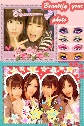 Girls Sticker Camera-Selfie Cam&Photo Editor screenshot 4