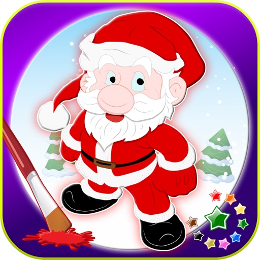 A christmas coloring book! decorate tree & lights paint maker Icon