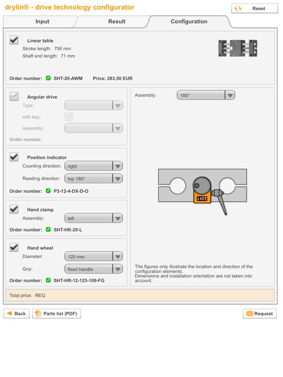 drylin® drive system configurator screenshot-3