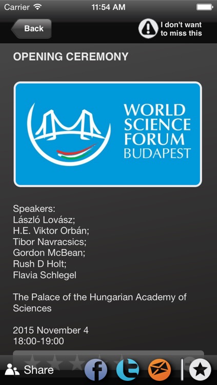 World Science Forum EVENT@HAND