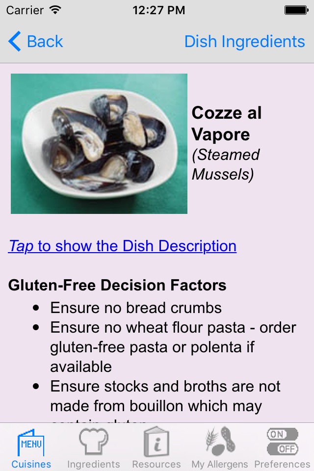 iEatOut Gluten Free & Allergy Free screenshot 4