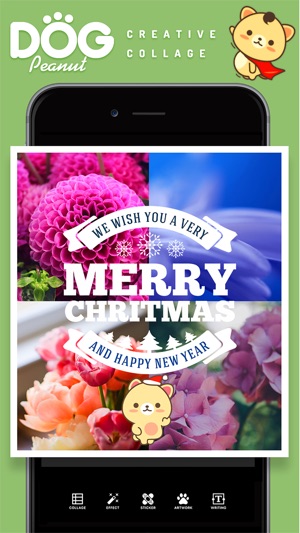 Peanut Dog Collage - Christmas and New Year Emoji(圖1)-速報App