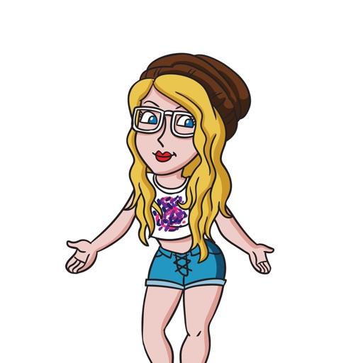Hipster Girl Stickers - Hippy Fashion Edition