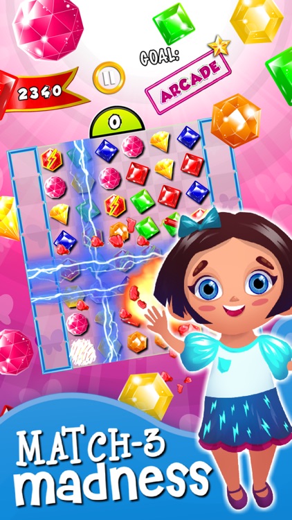 Match-3 Mania - diamond game and kids digger's quest hd free