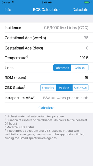 EOS Calculator