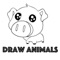 This app will teach you "How To Draw Animals" step by step