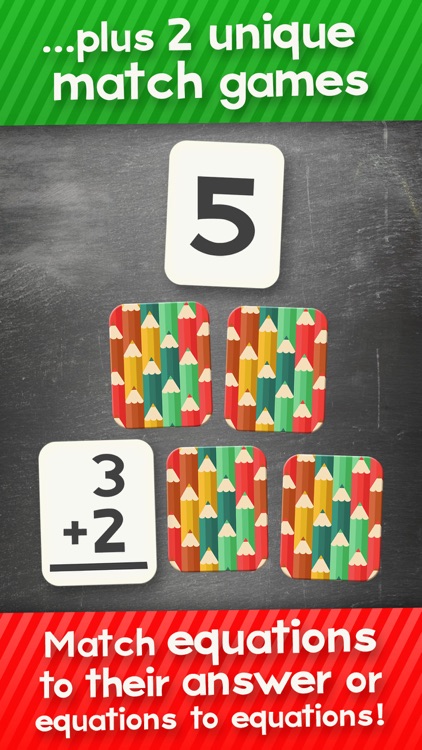 Addition and Subtraction Math Flashcard Match Games for Kids in 1st and 2nd Grade