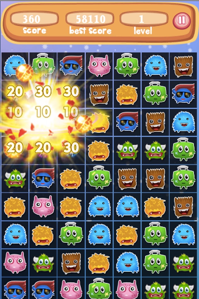Monster Busters: Match 3 Puzzle FREE Game screenshot 2