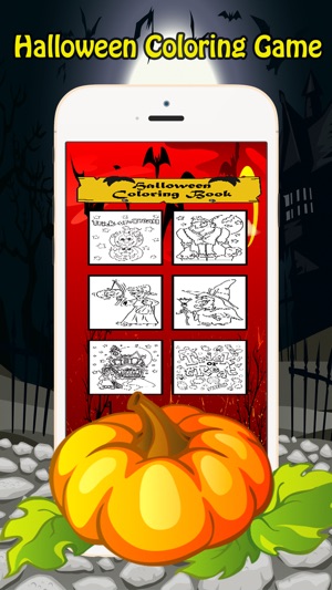 萬聖節著色書頁為孩子搗蛋趣味益智遊戲(圖3)-速報App