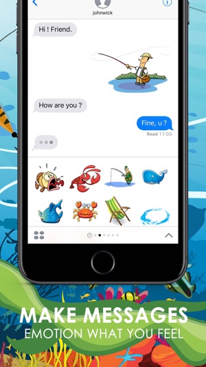 Fishing Emoji Stickers Keyboard Themes ChatStick(圖2)-速報App