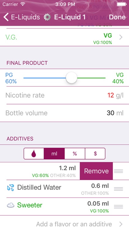 E-Liquid Calculator screenshot-3