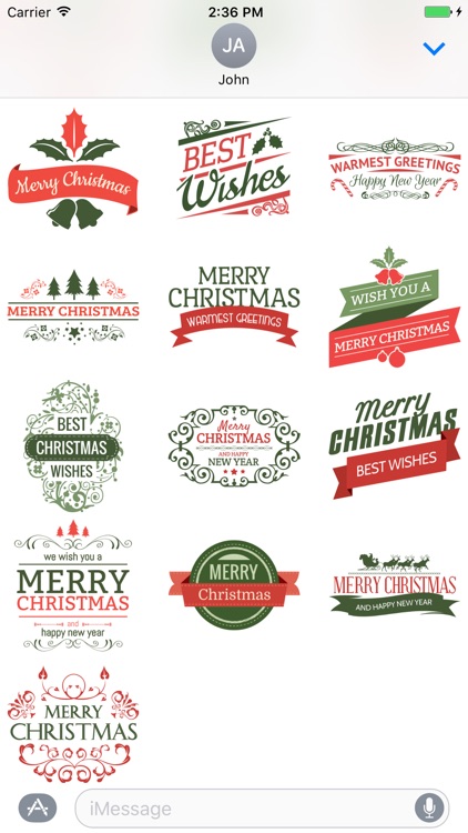 Merry christmas badges - Fx Sticker