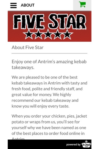 Five Star Kebab Takeaway screenshot 4