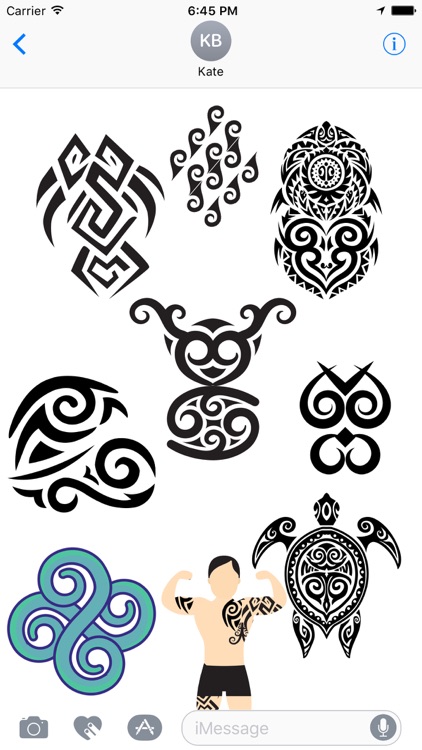 Maori Tattoo Stickers - Tribe Maui symbols to rock