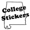 Alabama College Stickers