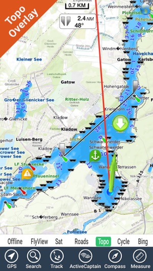 Berlin Lakes GPS fishing chart offline kml gpx(圖1)-速報App