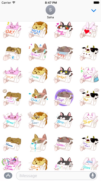 Animals Toilet Paper Stickers