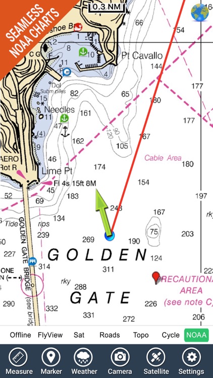 Marine: California - GPS Map Navigator