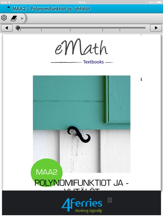 eMath MAA2: Polynomifunktiot ja -yhtälöt