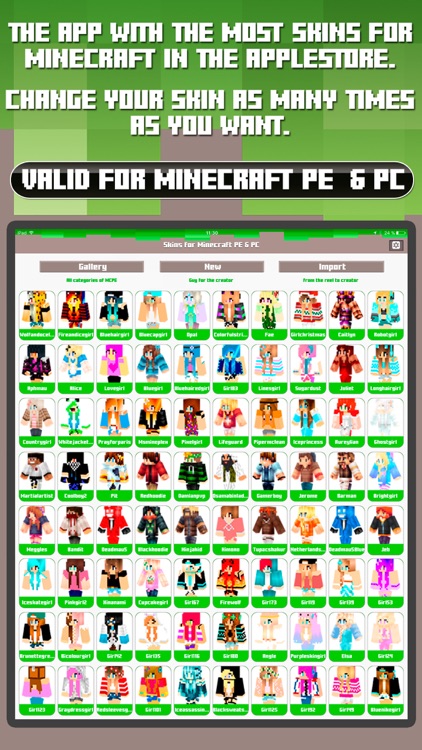 Skins for Minecraft PE & PC - Free Skins screenshot-0