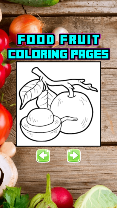 Food Fruit Coloring Page Drawing Book for Kids screenshot 3
