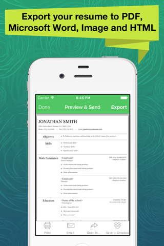 Resume Apex – Professional CV Maker & Builder - náhled