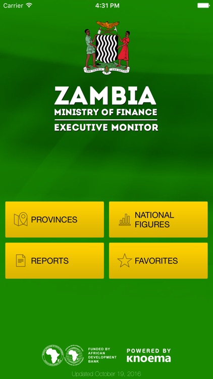 Zambia Ministry of Finance Executive monitor
