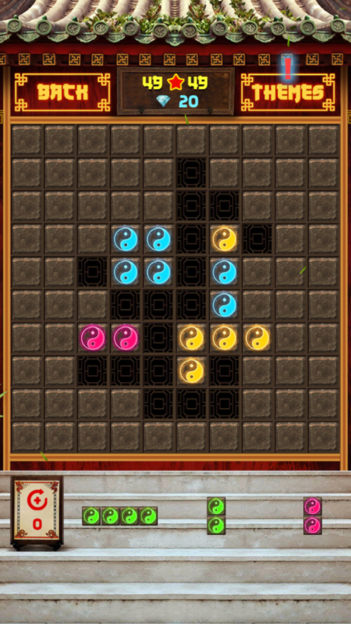 Block Puzzle 1010 china temple style,panda blocks